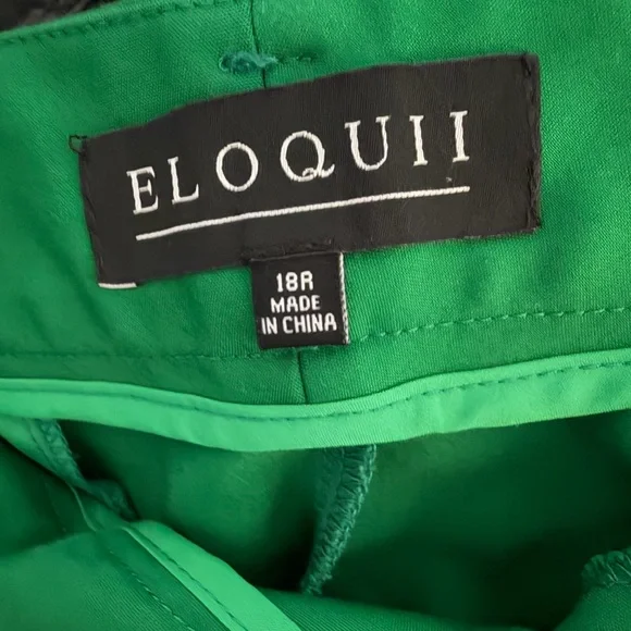 Eloquii Vibrant Green Straight Leg Pants - Picture 11 of 11